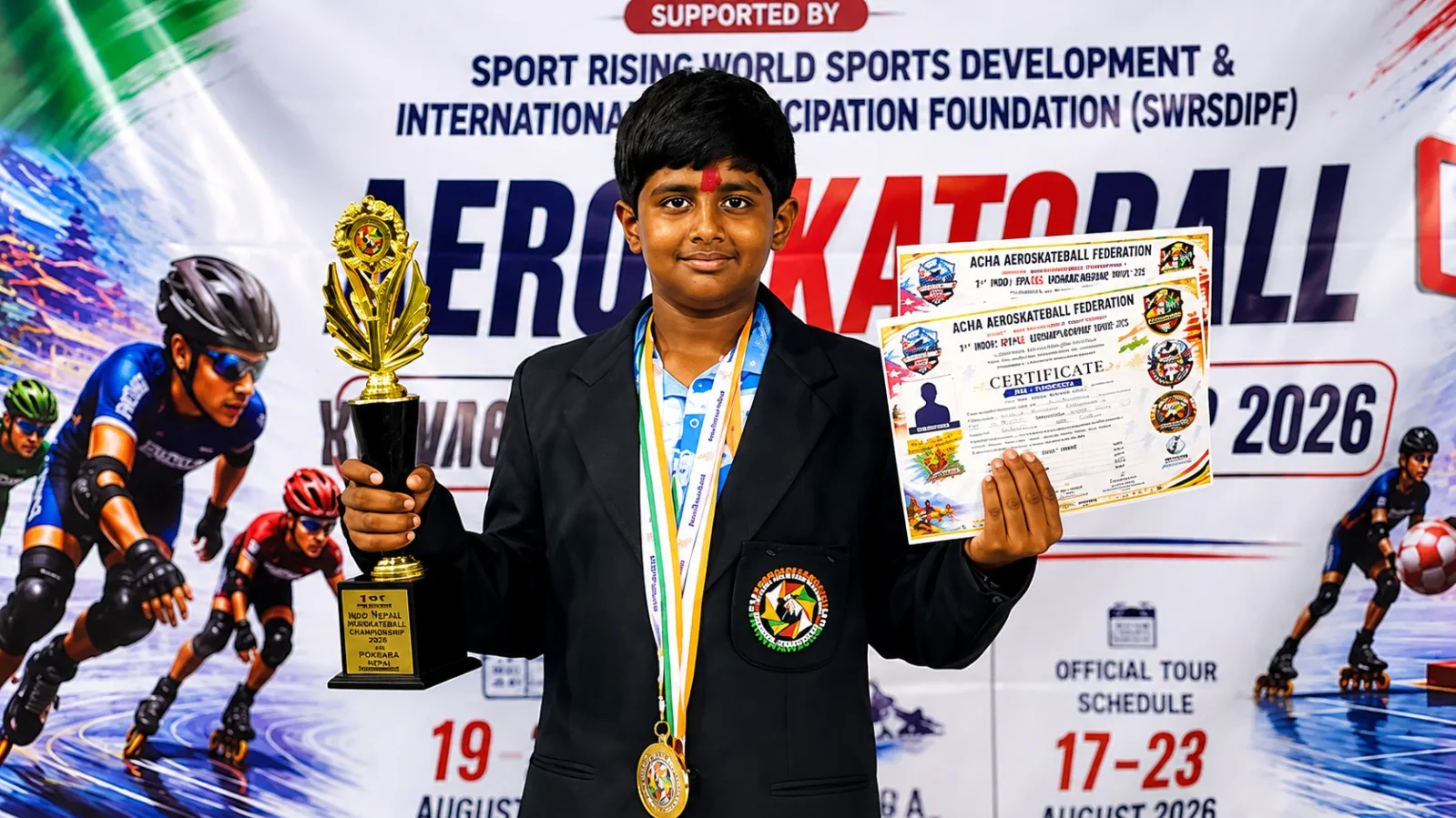 ఇండో-నేపాల్ ఏరోస్కేట్‌బాల్ ఛాంపియన్‌షిప్‌లో నవనీత్ సత్తా.. రెండు స్వర్ణ పతకాలు
