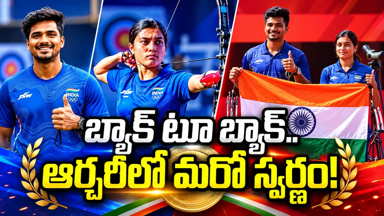 కాంపౌండ్ ఆర్చరీలో భారత్కు మరో స్వర్ణం.. చికితా, సాహిల్ జోడీ సంచలన విజయం